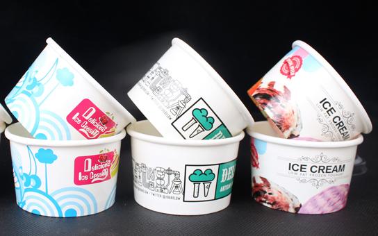 Branded 500ml Take Away Ice Cream Gelato Paper Cups