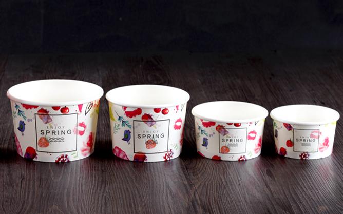 300ml Disposable Cold  Ice Cream Cups with Our Brand