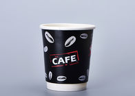 Kraft Insulated Paper Cups , Biodegradable Hot Chocolate Cups With Lids