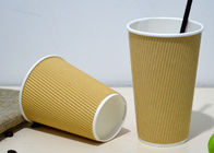 16oz 20oz Takeaway Triple Wall Paper Cups With Lids , Logo Custom Printing