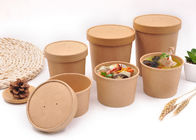 Branded Paper Soup Cups Food Containers Disposable Bowls For Hot Soup