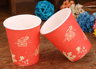 Takeaway Single Wall Paper Cups , Red Personalized Wedding Paper Cups