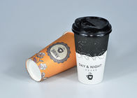 Insulated Recycled Paper Coffee Cups With Food Grade Polyethylene Lamination