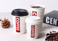 Single Wall White Paper Coffee Cups With Lids FDA Approved Paper Materials