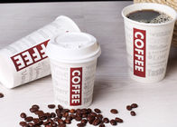 Single Wall White Paper Coffee Cups With Lids FDA Approved Paper Materials