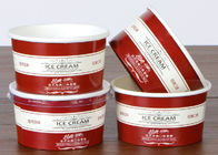 Multi Colored Stripes Dome Paper Ice Cream Cups For Dessert 100ml 200ml 250ml