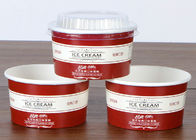Multi Colored Stripes Dome Paper Ice Cream Cups For Dessert 100ml 200ml 250ml