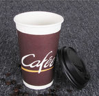 12 oz PE Coated Custom Coffee Paper Cups For Cold Drinking / Hot Beverage