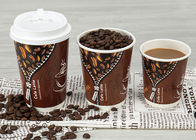 12oz 16oz Foam Coffee Paper Cups With Lids , Disposable Drinking Cups