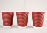 China Corrugated Disposable Ripple Coffee Cups , Triple Wall Paper Coffee Cups company