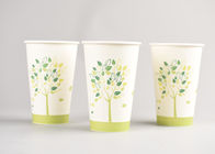 Custom Printed 16oz White Disposable Cofffee Paper Cups with Coffee Lids