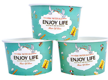 China Colourful To Go Branded Ice Cream Cups Food Grade With 6- Colour Printing factory