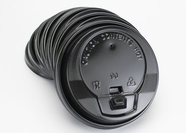 China 80mm 90mm black Paper Cups Lids , Custom Printed Disposable Coffee Cups factory