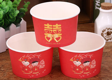 China Red Wedding Insulated Disposable Soup Bowls Eco Freindly Materials factory
