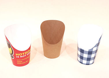 China Heavy Weight French Fry Cups Greaseproof For Restaurant , 4 Color Process Printing factory