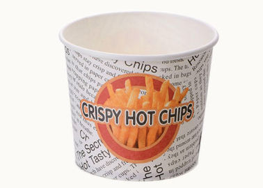China Disposable Paper French Fry Cups Branding Logo With Single PE Coated factory