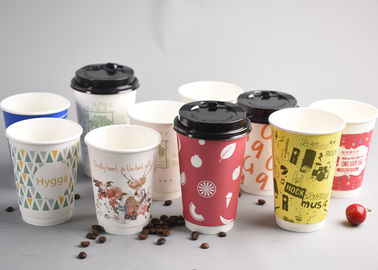 China Insulated  Disposable Paper Cups With Lids For Hot Drinks / Espresso factory