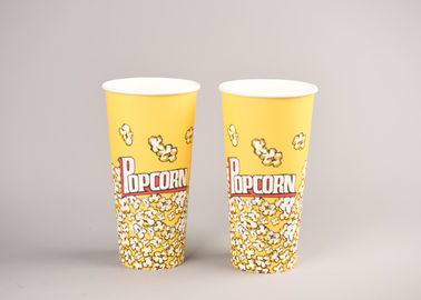 Food Safe Custom Printed Popcorn Buckets With Single / Double PE Coated