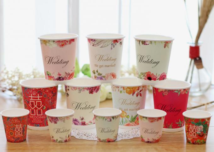 Children Lovely Single Wall Paper Cups For Hot Cold Drinks , Logo Printing