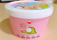 Eco Friendly Custom Branded Ice Cream Cups Disposable With Spoons And Lids
