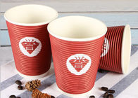 China Takeaway Eco Friendly Coffee Cups , Red Disposable Hot Beverage Cups company