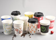 Insulated  Disposable Paper Cups With Lids For Hot Drinks / Espresso