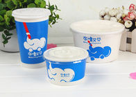Two Sided Poly - Coated Cold Paper Cups With Lids And Straws Eco Friendly