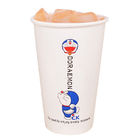 Two Sided Poly - Coated Cold Paper Cups With Lids And Straws Eco Friendly