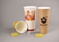 Custom Printing Cold Paper Cups Take Out For Soda / Iced Tea , Eco - Friendly