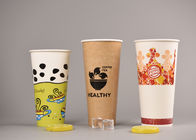 Custom Printing Cold Paper Cups Take Out For Soda / Iced Tea , Eco - Friendly