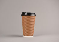 China Food Grade Insulated Triple Wall Cups With Lids , FDA Approved Paper company