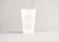 Custom Printed White Paper Coffee Cups 16oz Biodegradable FDA Approved