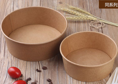 China Takeaway Disposable Paper Bowls With Lids , Kraft Brown Paper Bowls factory