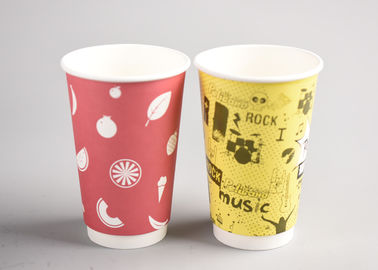 China To Go Insulated Paper Cups / Insulated Disposable Coffee Cups For Food Industry factory