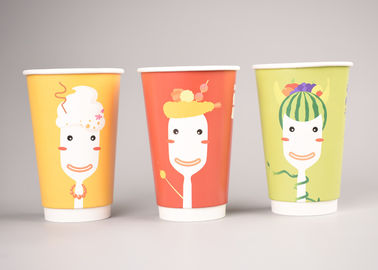 China Modern Design Custom Paper Coffee Cups Heat Insulation , Printed Paper Cups factory