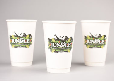 China Take Out Insulated Paper Cups With Lids , Disposable Espresso Cups Logo Printing factory