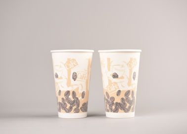 China Foam Insulated Paper Coffee Cups , Full Colour Print Cold Drink Paper Cups factory