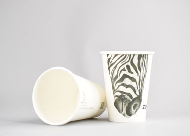 China One Layer Custom Printed Coffee Paper Cups With Lids Eco Friendly factory